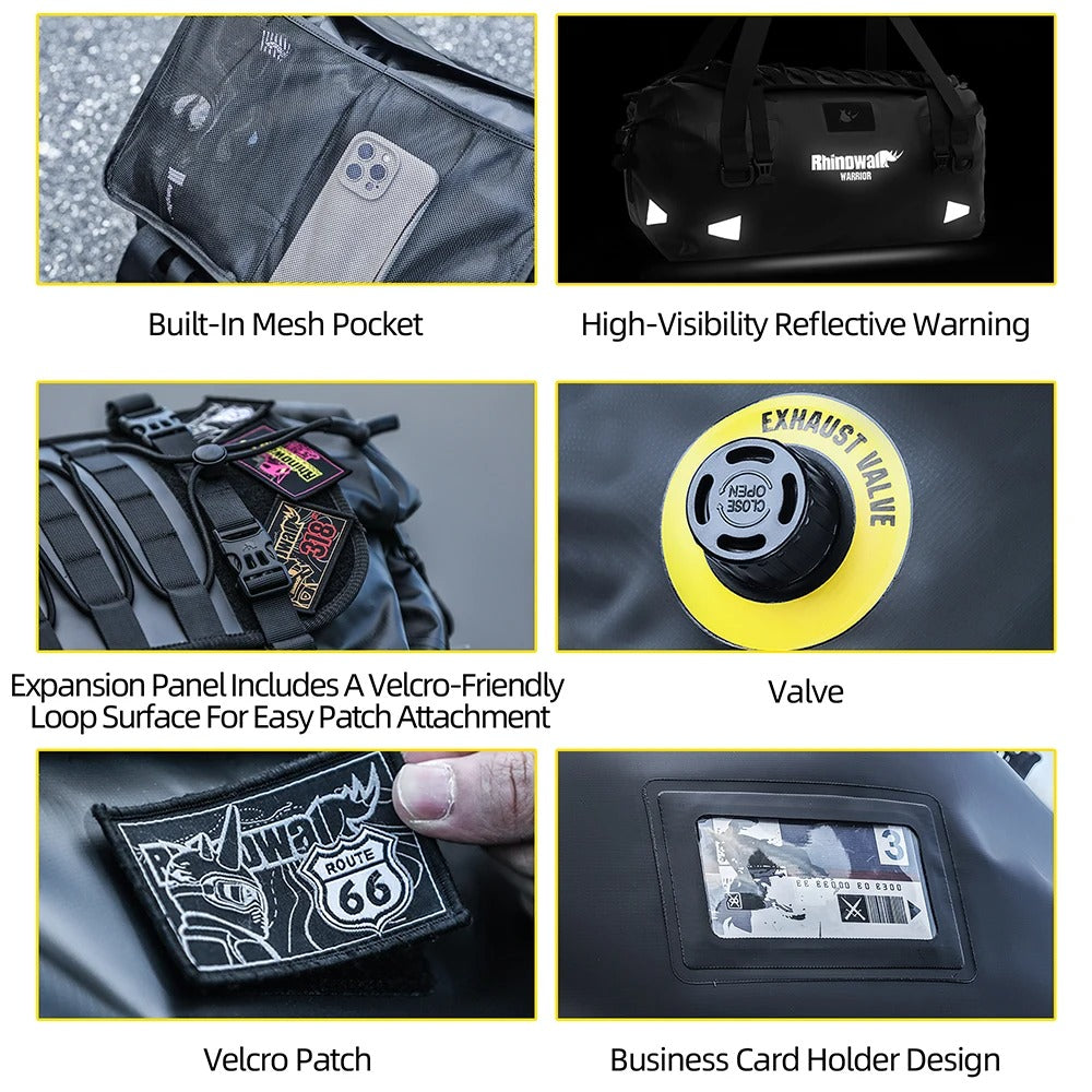 Motorcycle Back Seat Bag – Waterproof 20L/40L/65L Saddlebag