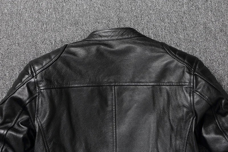 Men's 100% Cowhide Leather Motorcycle Jacket