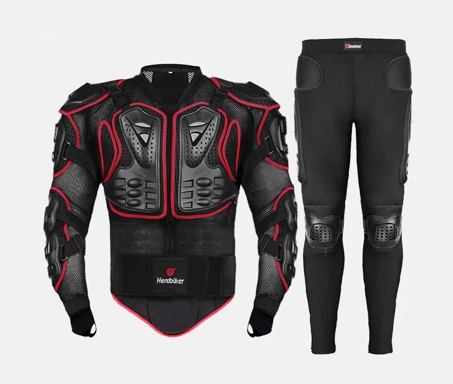 Motorcycle Full Body Armor Jacket – Spine, Chest & Shoulder Guards