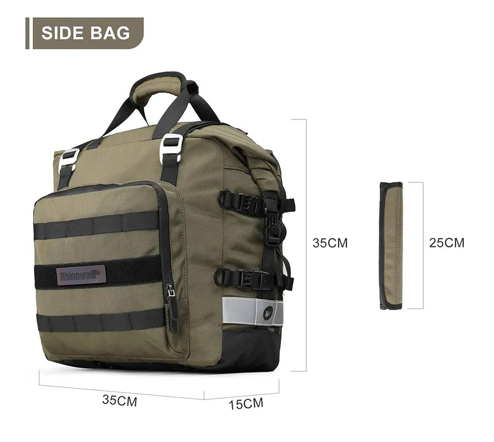 Waterproof Expandable Motorcycle Side Bag – 20L to 30L