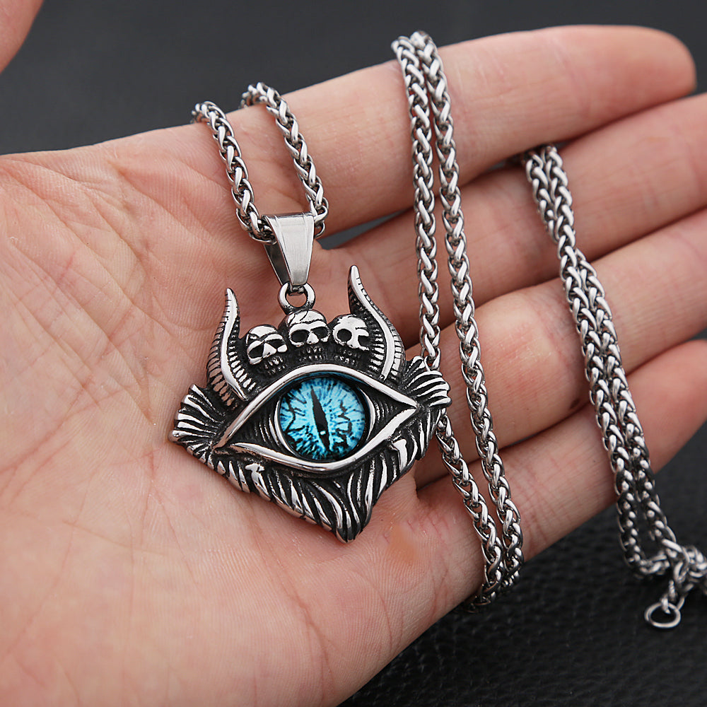 Retro Skull Demon Eye Necklace