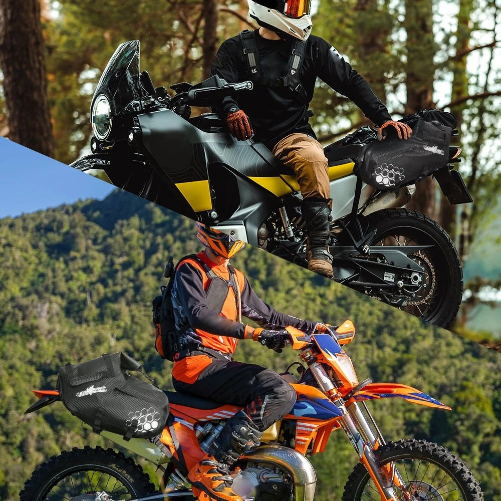 Motorcycle Saddlebags – 28L / 48L Waterproof Side Panniers