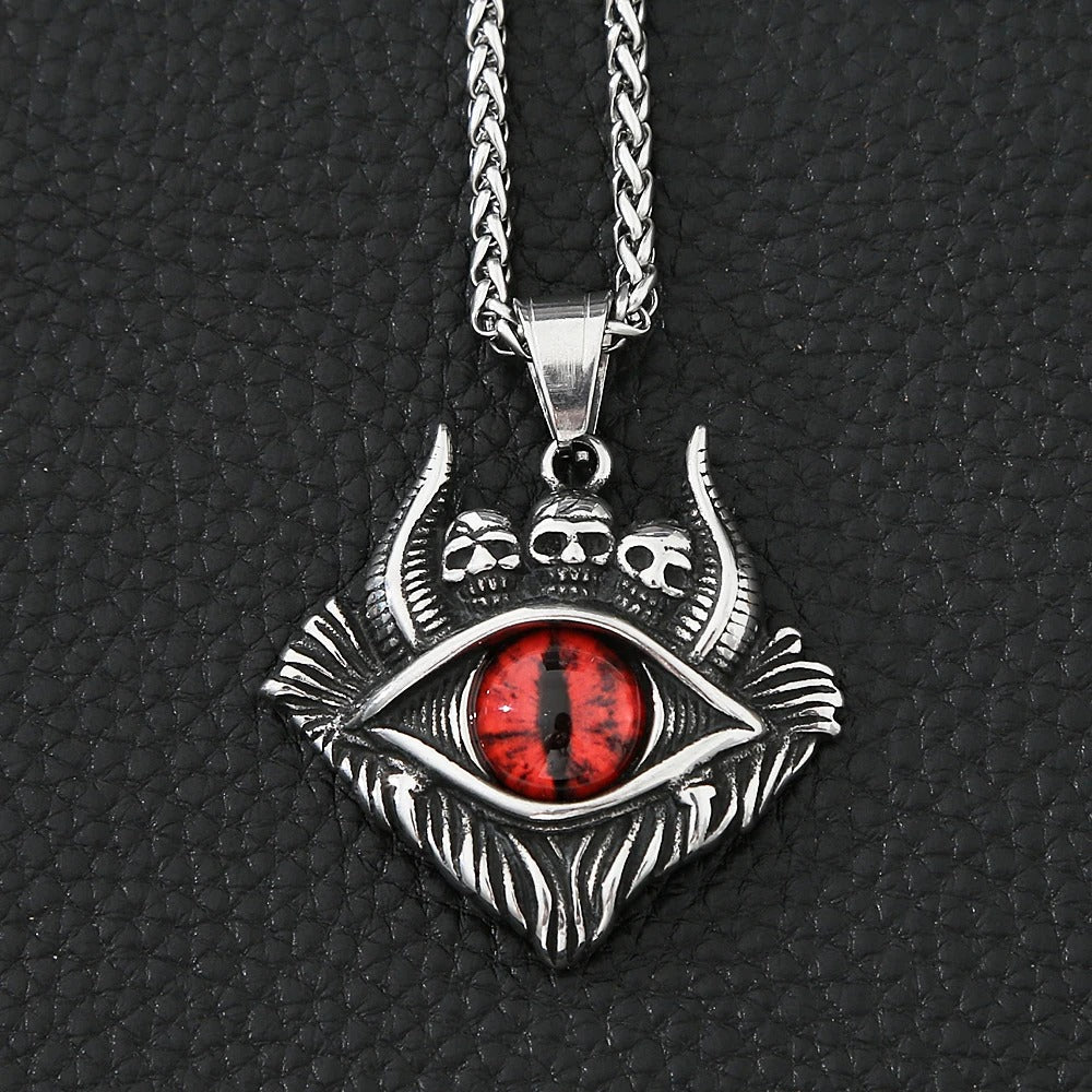 Retro Skull Demon Eye Necklace