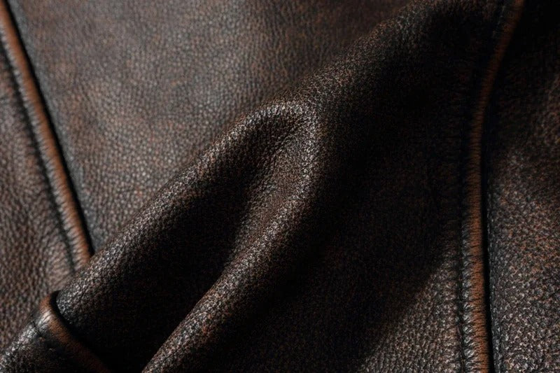 Men's 100% Cowhide Leather Motorcycle Jacket