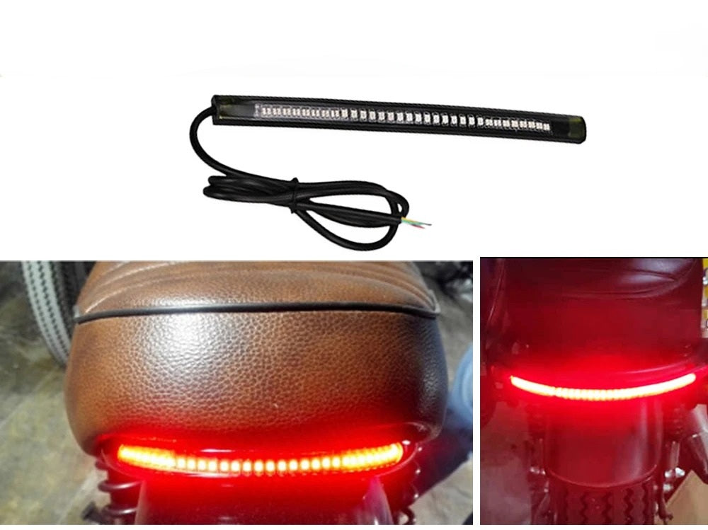Flexible 48 LED Motorcycle Light Bar Strip Turn Signal Tail Brake – Universal Fit