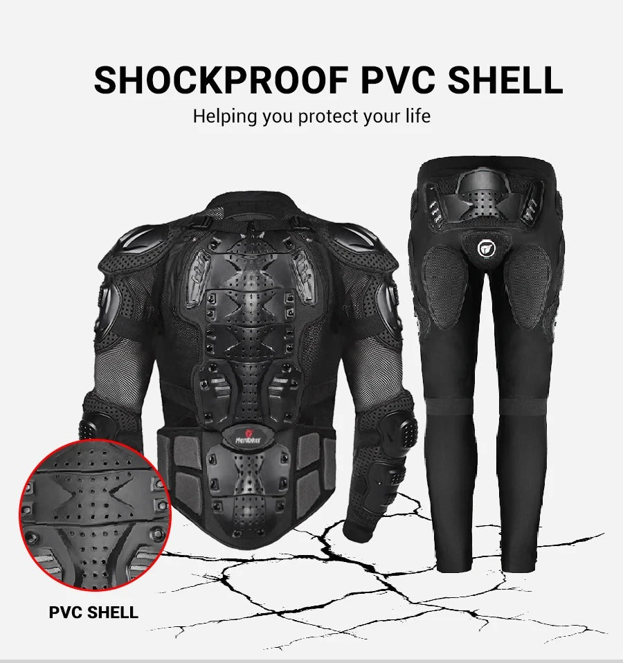 Motorcycle Armored Jacket & Pants Set – Full Protective Riding Gear