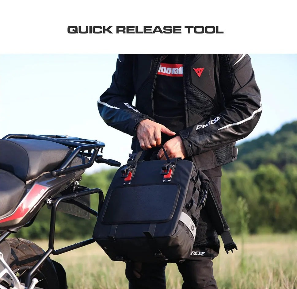 Waterproof Expandable Motorcycle Side Bag – 20L to 30L