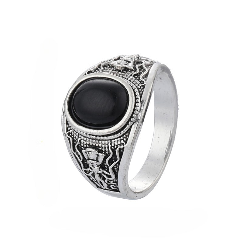 Gothic Pirate Skeleton Octopus Ring – Retro Motorcycle Jewelry