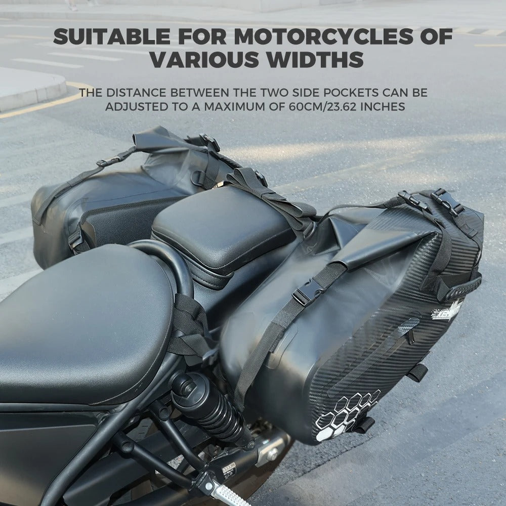 Motorcycle Saddlebags – 28L / 48L Waterproof Side Panniers