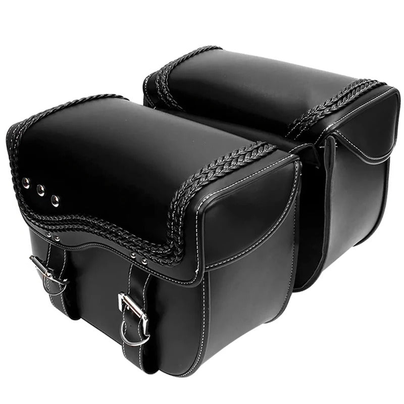 Universal PU Leather Motorcycle Saddlebags – Waterproof Side Bags