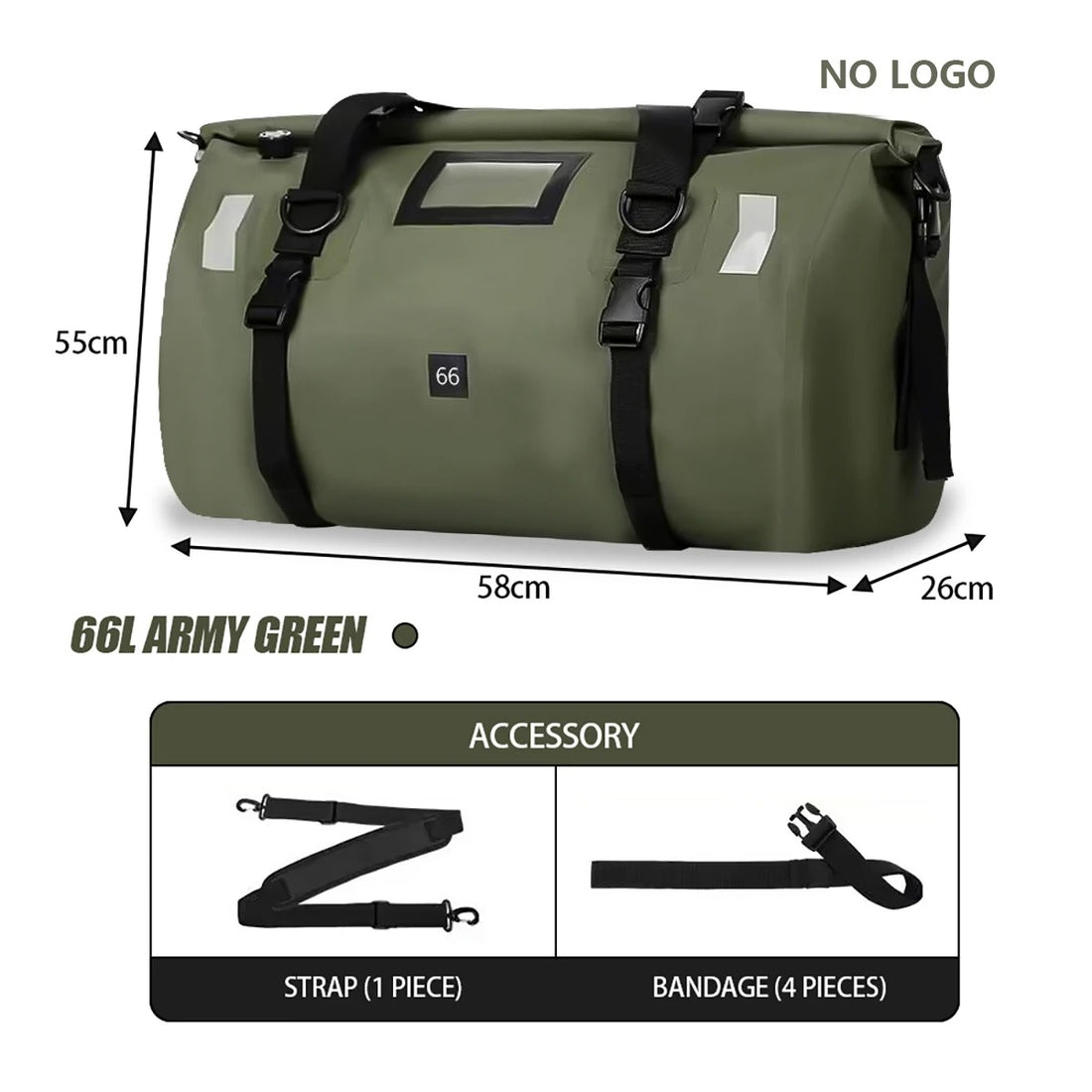 Waterproof Motorcycle Rear Bag 40L/66L/80L/90L – Travel Saddle Luggage
