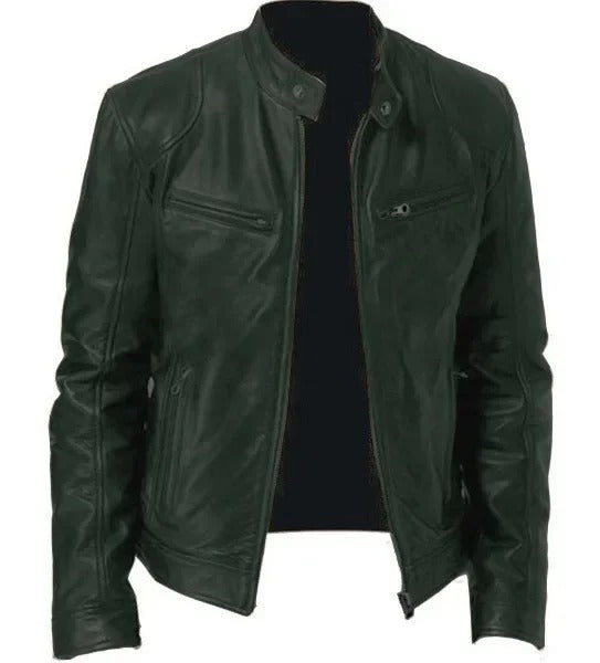 PU Leather Motorcycle Jacket – Autumn/Winter Casual Badass Coat