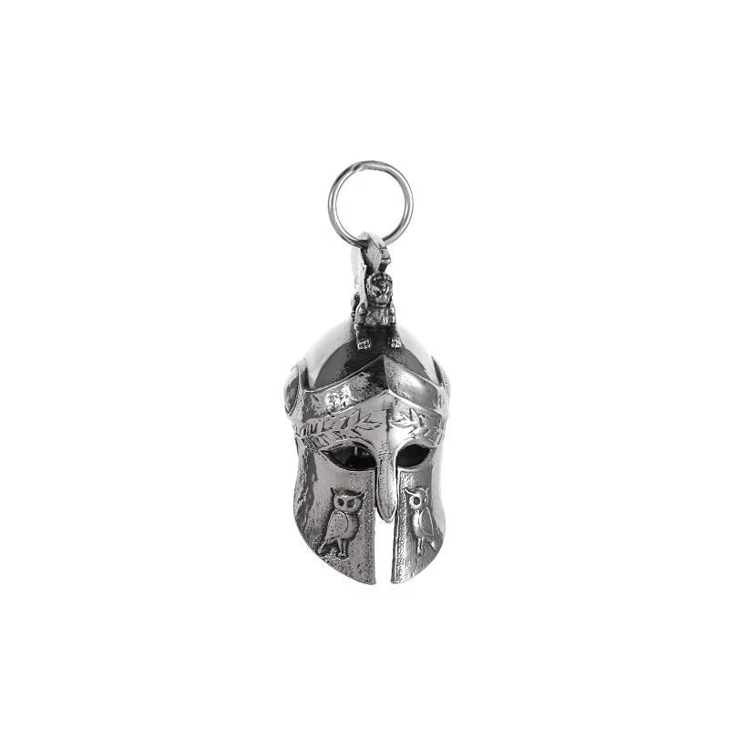 Vintage Viking Warrior Bell Pendant – Motorcycle Guardian Necklace
