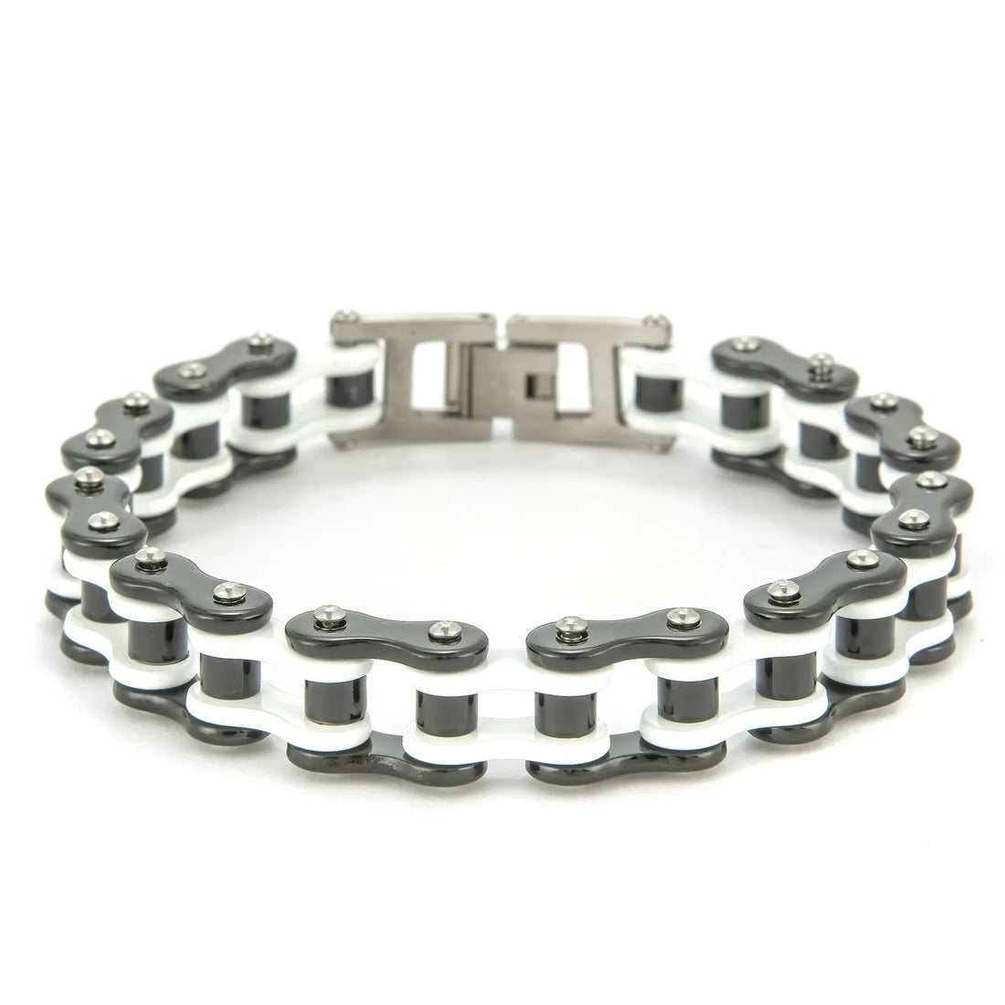 Stainless Steel Biker Chain Bracelet – Punk Motorcycle Style