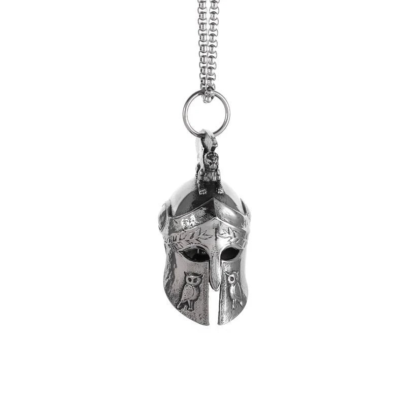 Vintage Viking Warrior Bell Pendant – Motorcycle Guardian Necklace
