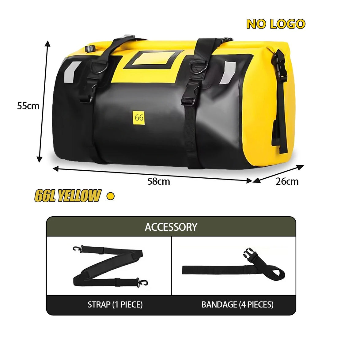Waterproof Motorcycle Rear Bag 40L/66L/80L/90L – Travel Saddle Luggage