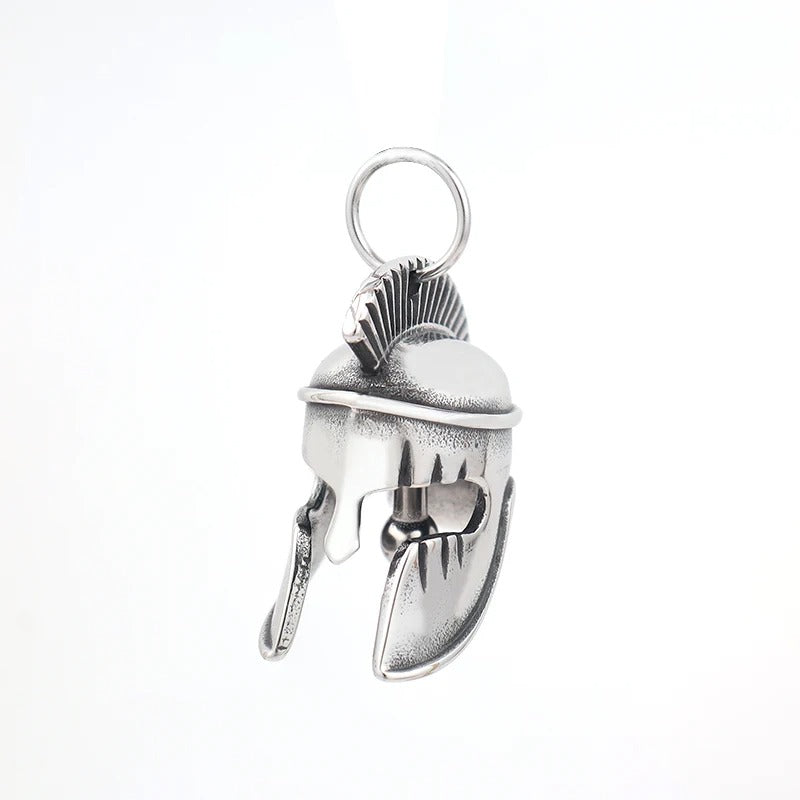 Vintage Viking Warrior Bell Pendant – Motorcycle Guardian Necklace