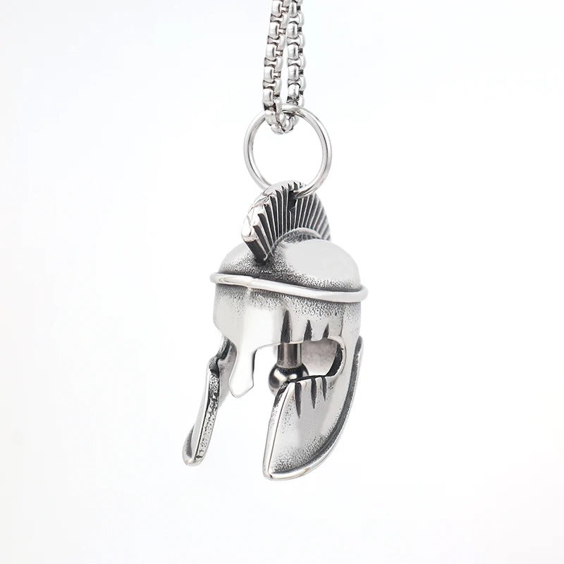 Vintage Viking Warrior Bell Pendant – Motorcycle Guardian Necklace