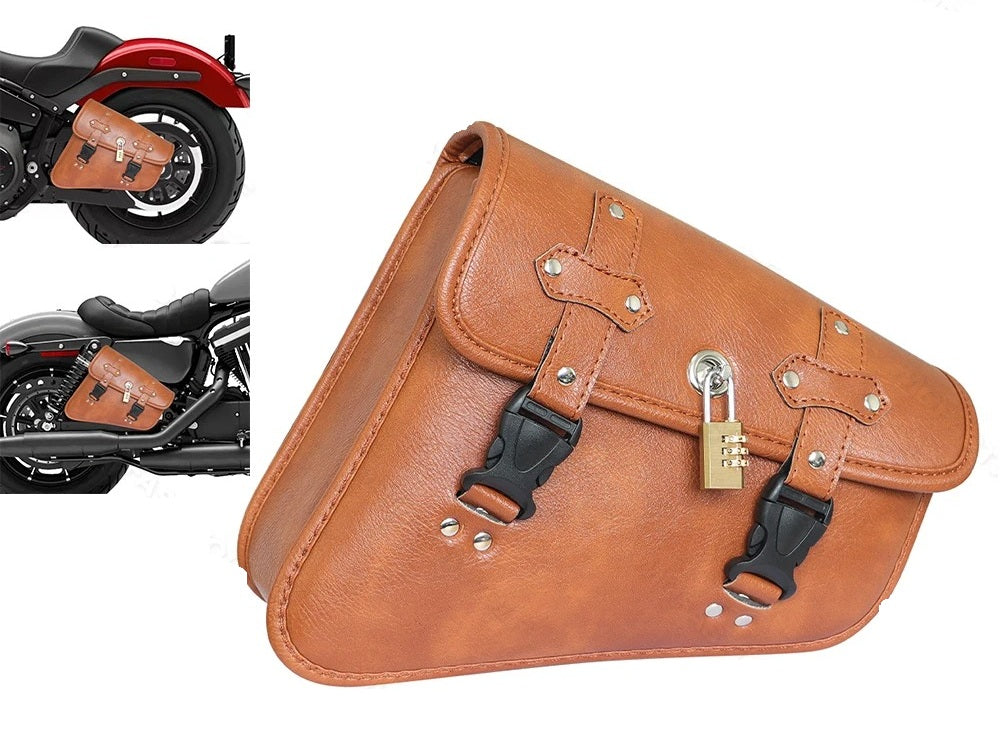 Waterproof PU Leather Motorcycle Side Saddle Bags – Universal