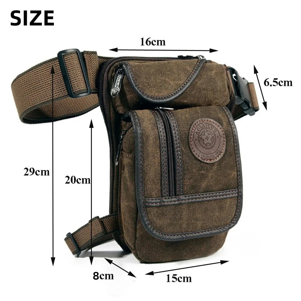 Motorcycle Drop Leg Bag – Multi-Pocket Waist Pack