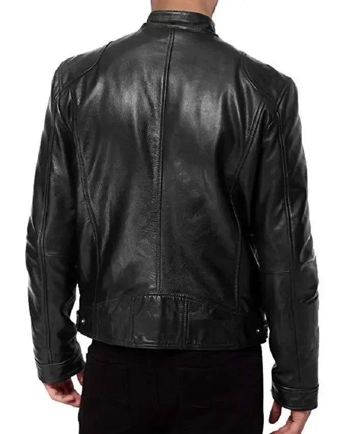 PU Leather Motorcycle Jacket – Autumn/Winter Casual Badass Coat
