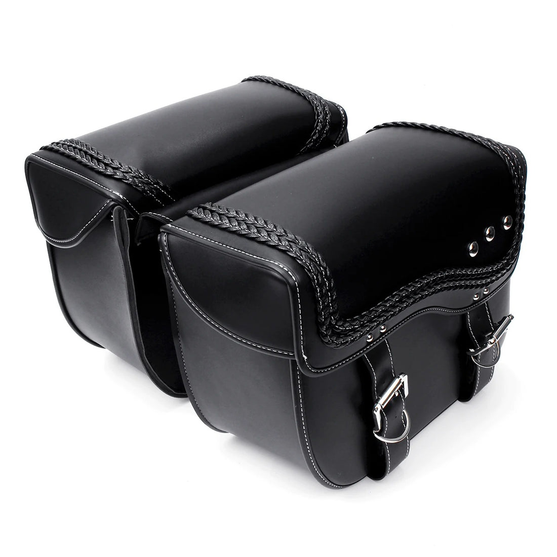 Motorcycle PU Leather Saddlebags – Waterproof Side Tool Bags