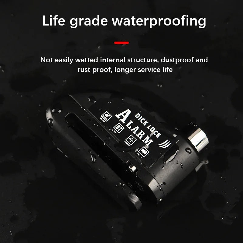 120dB Motorcycle Disc Brake Alarm Lock – Rechargeable & Waterproof