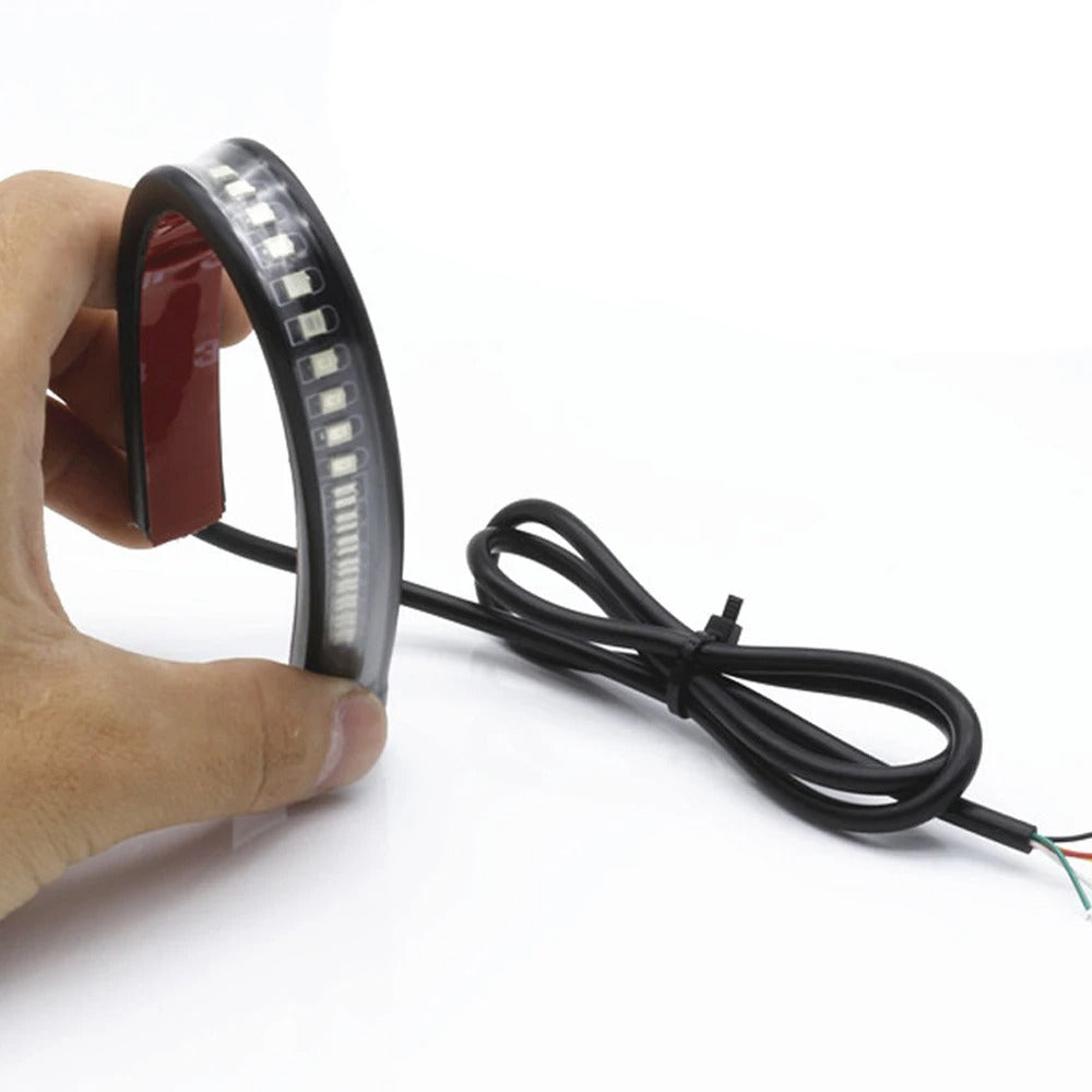 Flexible 48 LED Motorcycle Light Bar Strip Turn Signal Tail Brake – Universal Fit