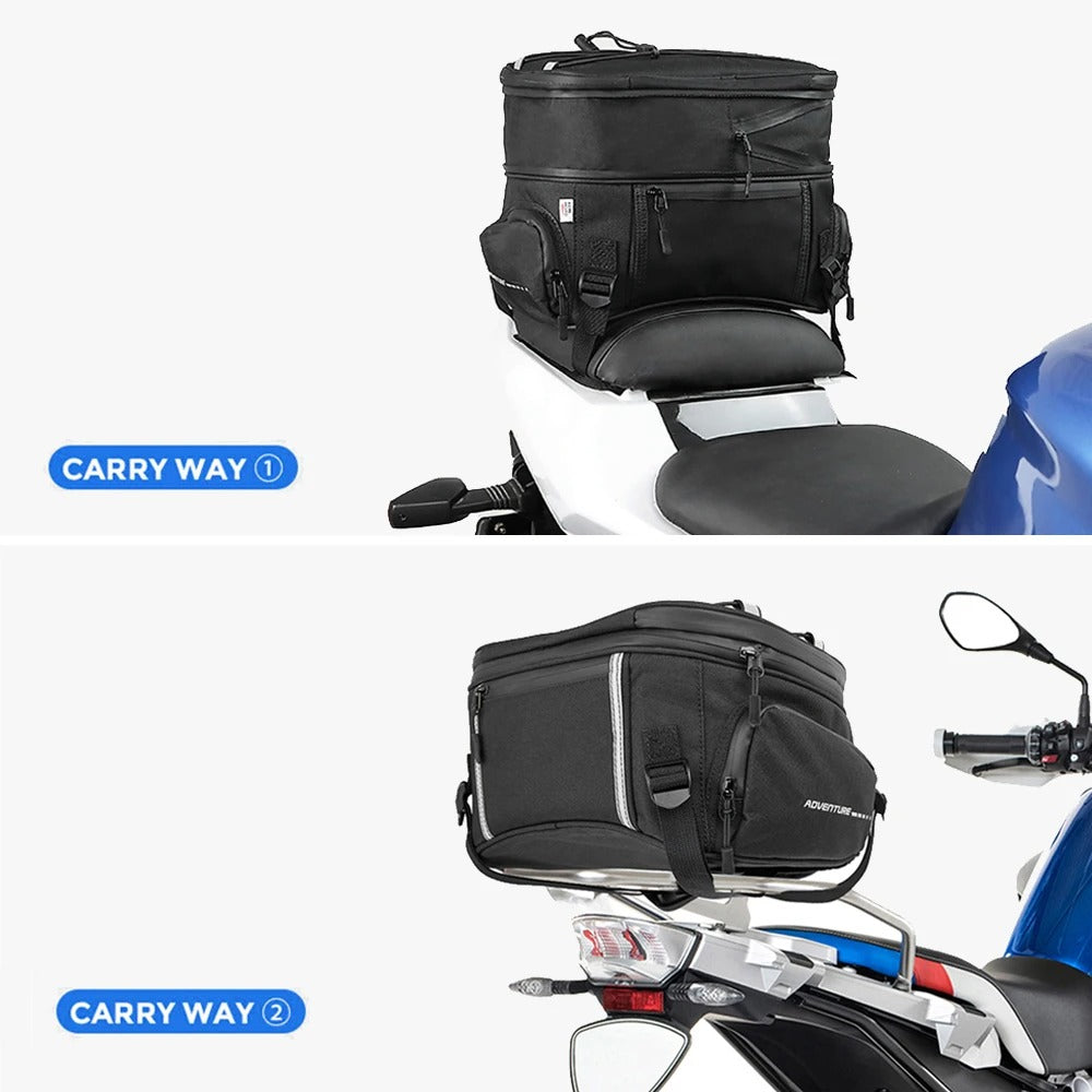 Motorcycle Tail Bag 18L – Waterproof & Expandable