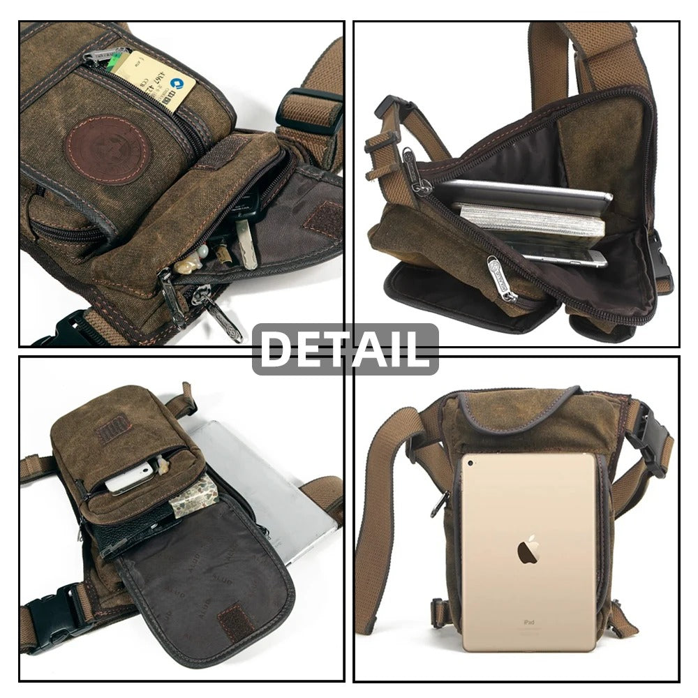 Motorcycle Drop Leg Bag – Multi-Pocket Waist Pack