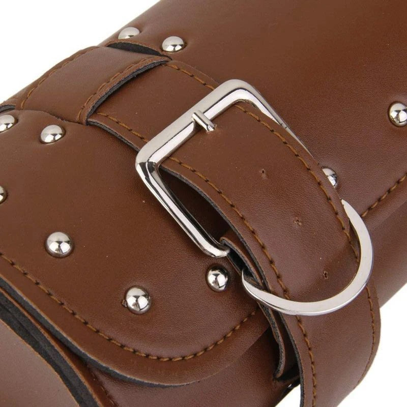 Universal Motorcycle Tool Storage Bag – Waterproof PU Leather Saddle Bag