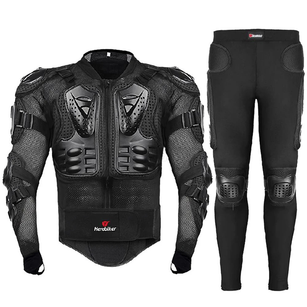 Motorcycle Armored Jacket & Pants Set – Full Protective Riding Gear