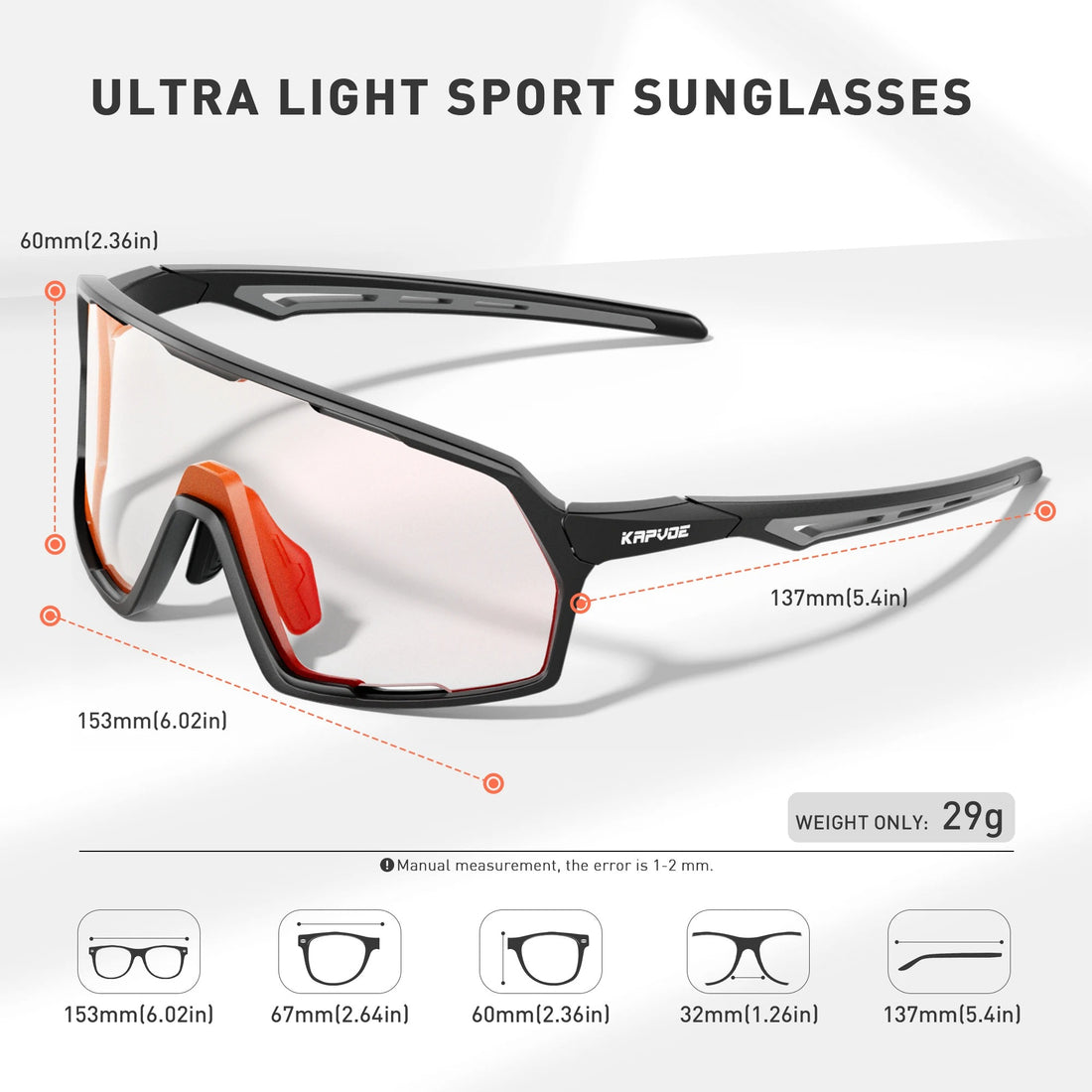 Photochromic Cycling & Motorcycle Sunglasses – Unisex Outdoor Sports Eyewear