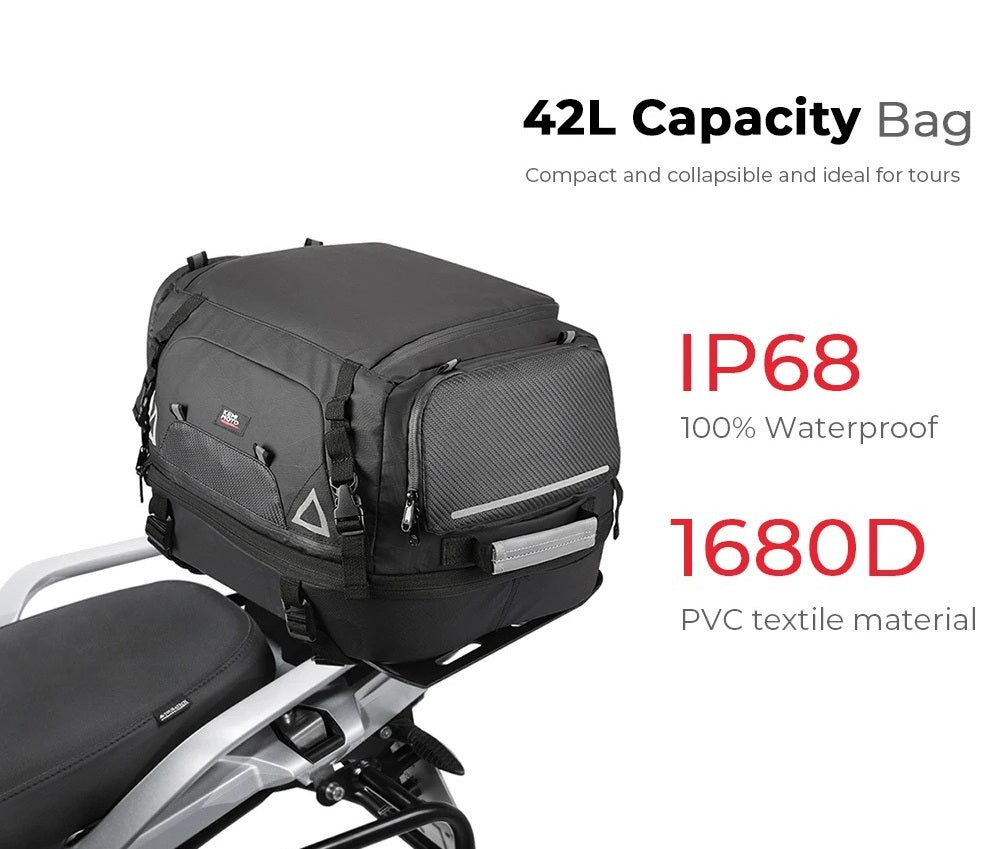 Motorcycle Tail Bag Bundle – 18L & 42L Waterproof