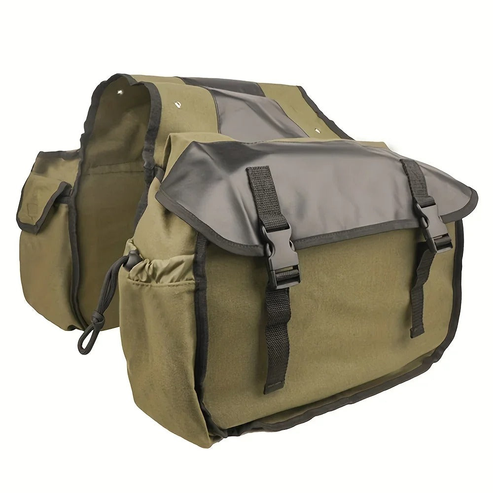 Universal Motorcycle Saddle Bag – Large Capacity Canvas Panniers