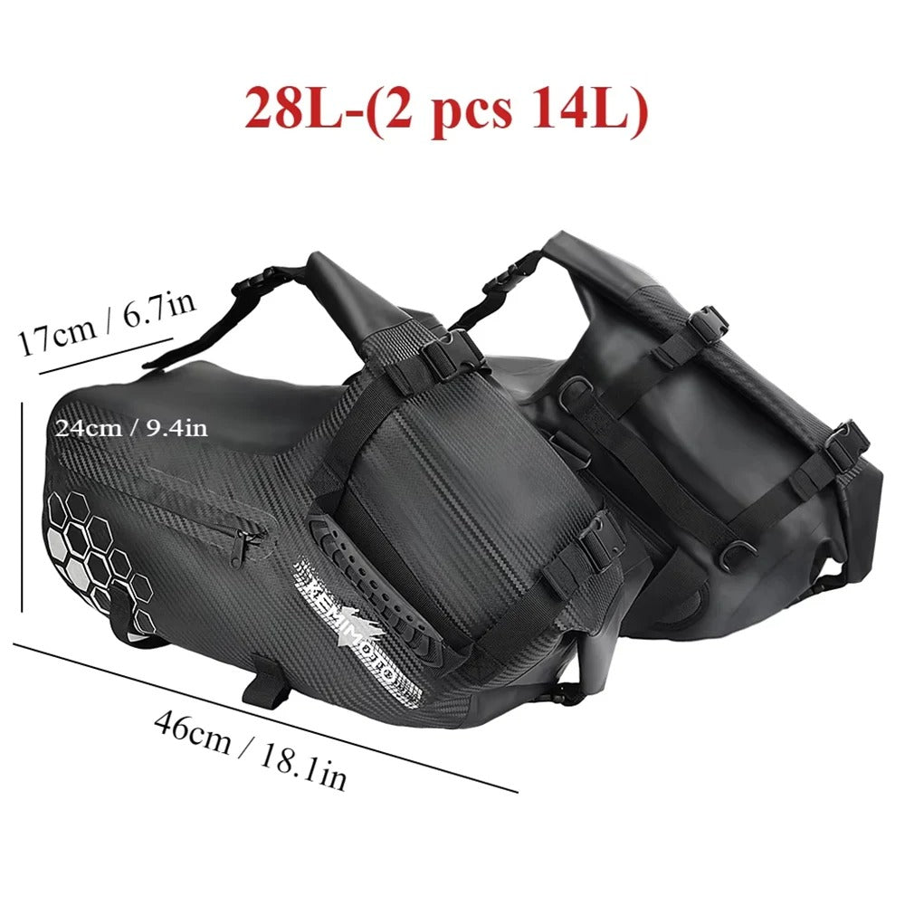 Motorcycle Saddlebags – 28L / 48L Waterproof Side Panniers