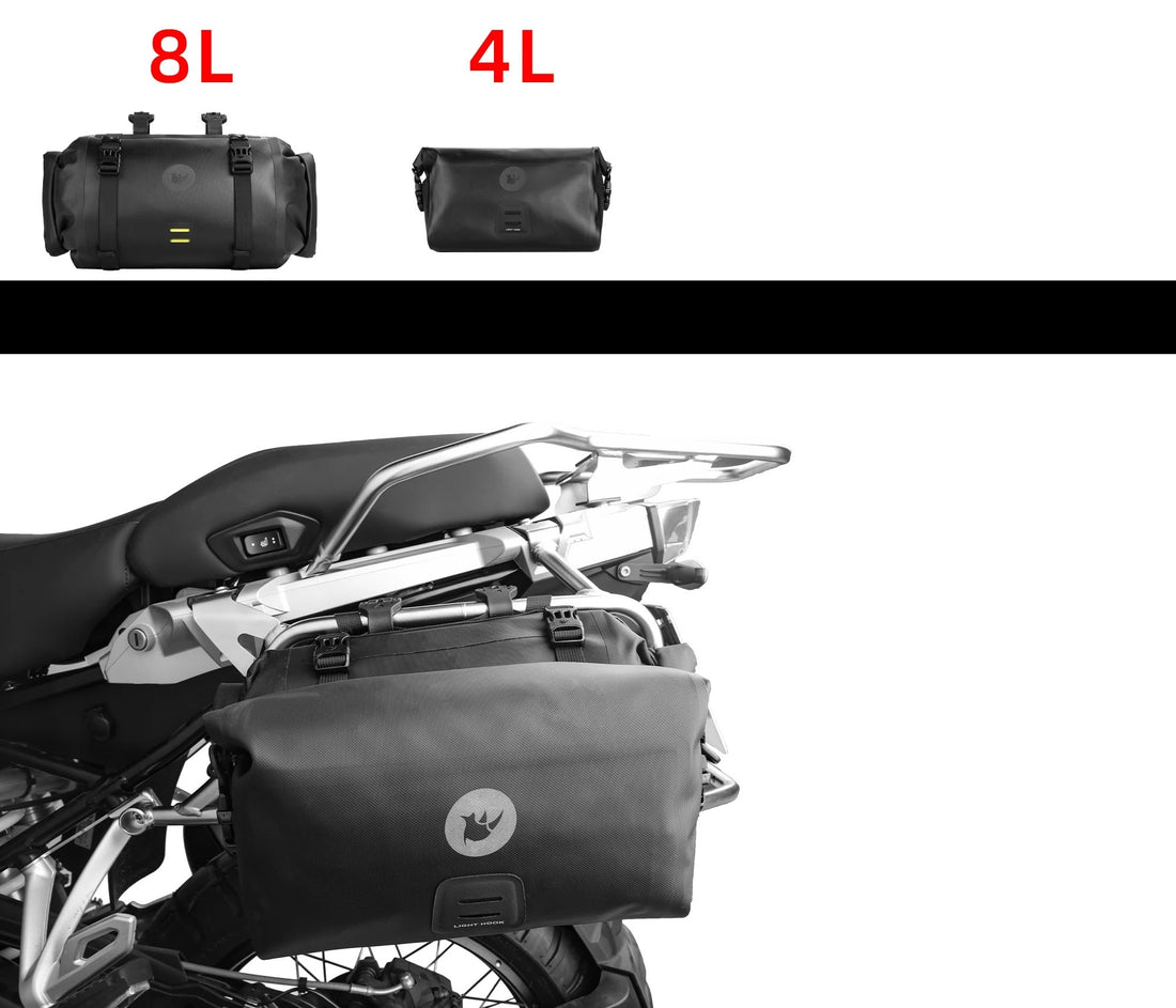 Motorcycle Side & Tail Bag – 100% Waterproof Saddle Luggage 8L / 12L / 16L / 24L