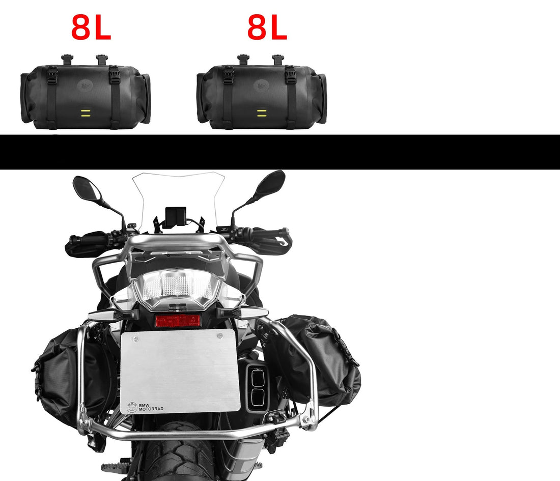 Motorcycle Side & Tail Bag – 100% Waterproof Saddle Luggage 8L / 12L / 16L / 24L