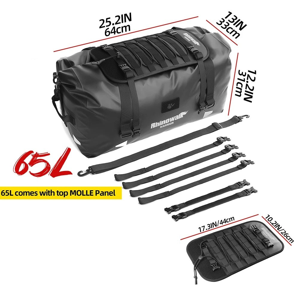 Rhinowalk Motorcycle Back Seat Bag – Waterproof 20L/40L/65L Saddlebag