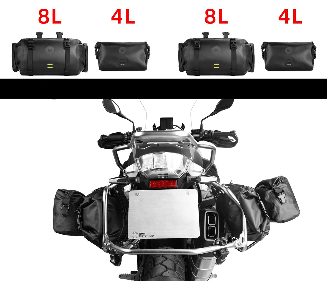 Motorcycle Side & Tail Bag – 100% Waterproof Saddle Luggage 8L / 12L / 16L / 24L