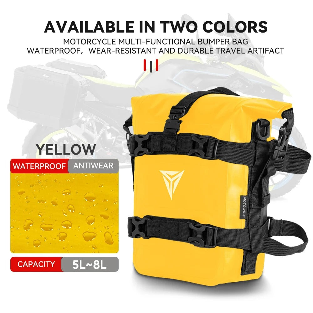 Motorcycle Tank Side Bag – 8L Waterproof Crash Bar Tool Pack