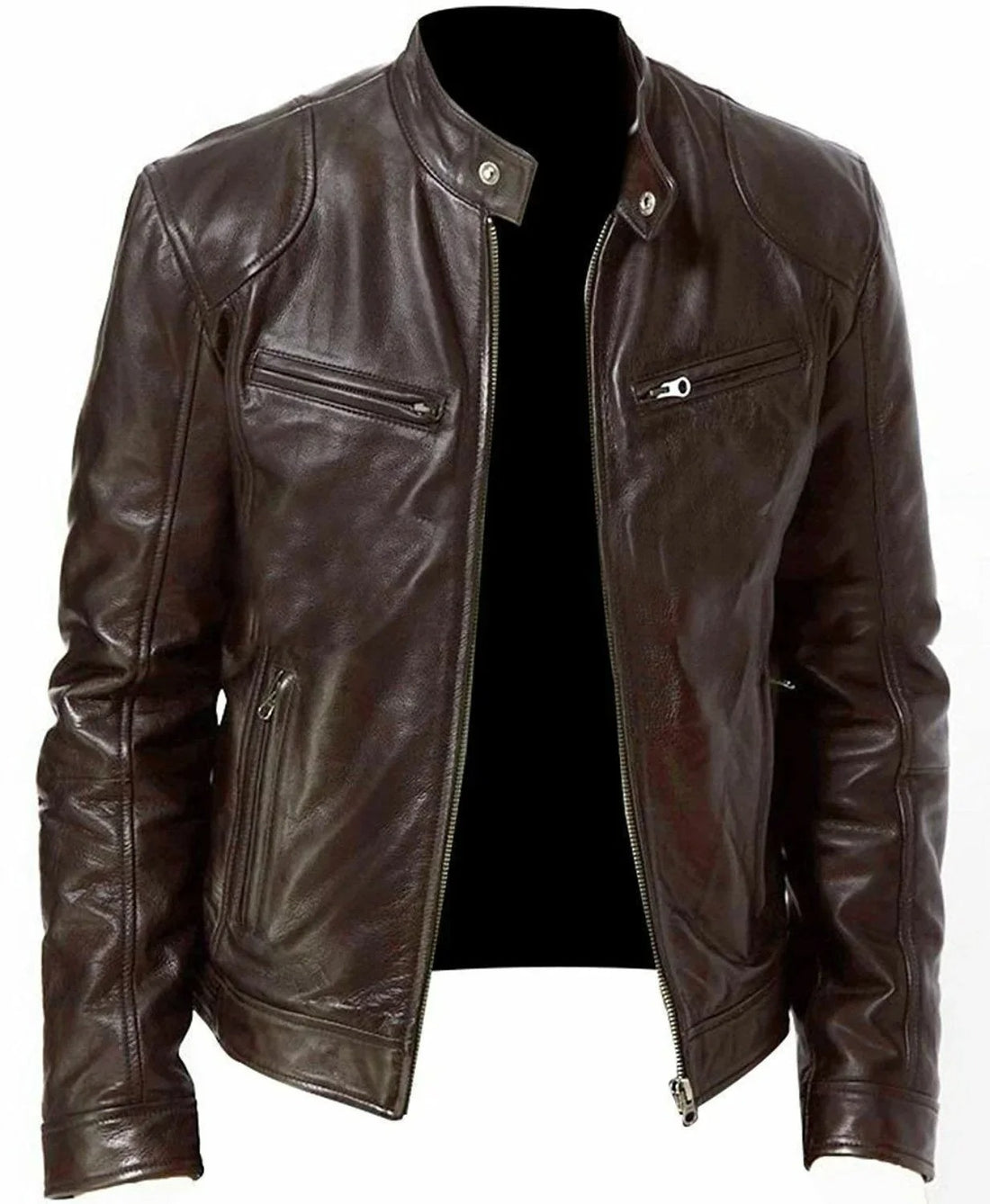PU Leather Motorcycle Jacket – Autumn/Winter Casual Badass Coat